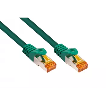 KABELMEISTER Cat.7 S/FTP patchkabel, RJ45, 10m, groen, halogeenvrije TPE-mantel, 10 Gbps