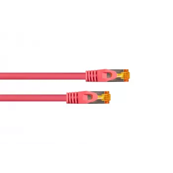 KABELMEISTER Cat.7 S/FTP patchkabel, 10m, magenta, TPE halogeenvrij, RJ45, 10GbE, 600MHz