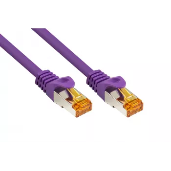 KABELMEISTER RJ45 patchkabel Cat.7 S/FTP, 10m, paars, TPE halogeenvrij, 10GbE 600MHz
