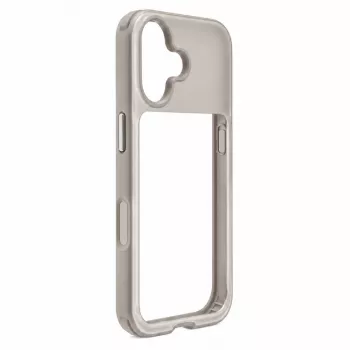 Evelatus Apple iPhone 17 LiveCase hybride hoesje met standaard PC+TPU zilver