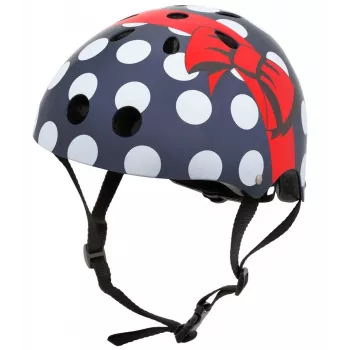 Hornit POM913 Polka Dot multi-sport helm voor kinderen, 53-58 cm, zwart/blauw/rood/wit