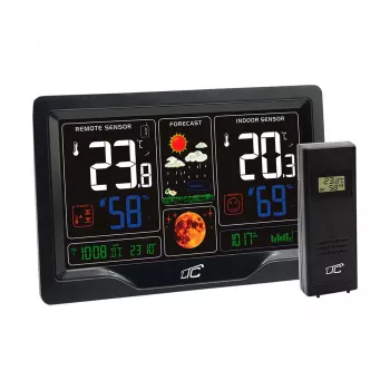 MACLEAN URZ3510LX draadloos weerstation met kleurendisplay, zwart