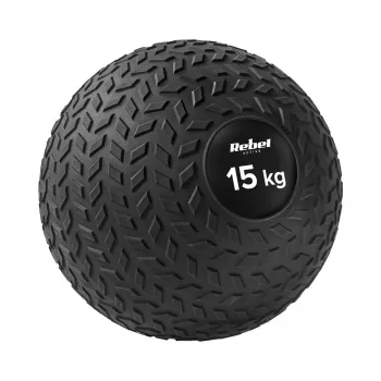 Rebel Active slam ball 15 kg 23 cm zwart - medicinebal voor kracht en revalidatie