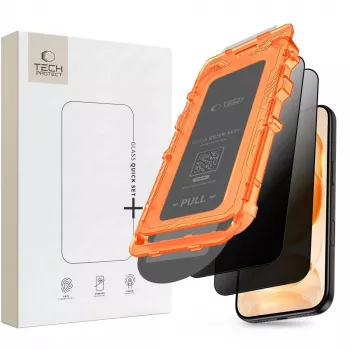 TECH-PROTECT Quick Set Spy+ Privacy gehard glas schermbeschermfolie 2-pack voor iPhone 18 Pro Max