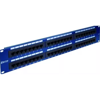 EMITERNET PANEEL 19, 48XRJ45 UTP CAT.5E (2U) BLAUW DCN/PPFA652K488C5E