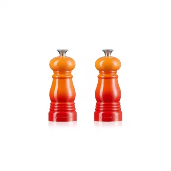 Le Creuset zout- en pepermolenset 11 cm Volcanic Orange
