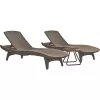 KETER ligstoelset 2 stuks + tafel Pacific beige