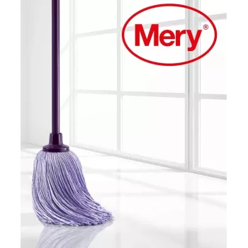MERY vervangbare microvezelborstelkop La Original 22cm 168gr met borstelsteel 140cm