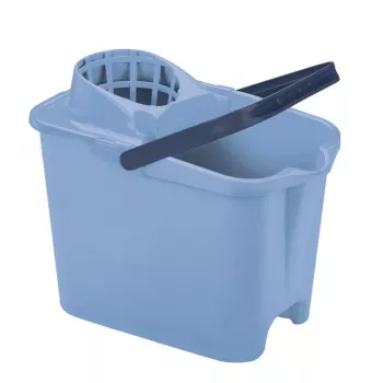 MERY rechthoekige emmer 12L met drukknop blauw