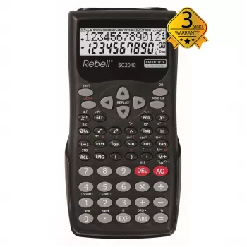 REBELL RE-SC2040 BX wetenschappelijke rekenmachine, 240 functies, 2-regelig lcd, zwart