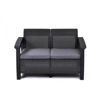 KETER tuinbank dubbele Corfu Love Seat grijs