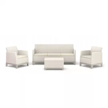 KETER tuinmeubelset Scandi Forma 3-zits set kiezelgrijs/lichtbeige