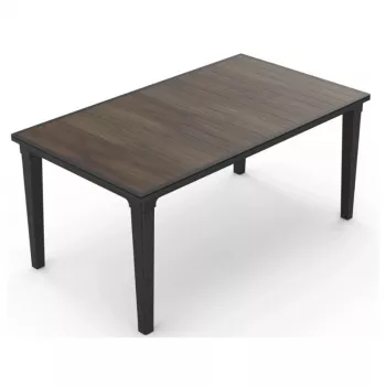 Keter Futura tuineettafel Deco grafiet/walnoot 29216482533