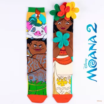 MADMIA kinderen kniekousen sokken Vaiana Moana 2 bloemen 3D Maui Disney / Md026