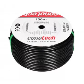 CONOTECH NS-557 coaxkabel NS113TRI HQ PE gelgevuld zwart 100m