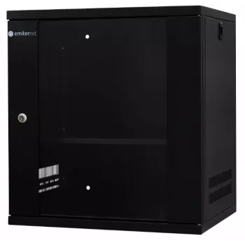 EMITER EM/SH02B5412-08 Light Series 19-inch 12U wandmontage netwerkkast, gehard glazen deur, 550×450×590 mm