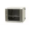 EMITER EM/AH6509 19 inch 9U wandmontage split-behuizing met gehard glazen deur, 600x550x500 mm, zwart