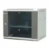 EMITER EM/AP6409 9U wandmontage netwerkkast 19 inch 600x450x500 mm grijs, gehard glazen deur, afsluitbaar