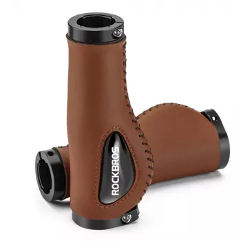 Rockbros 40720001002 leren fietsgrepen - bruin