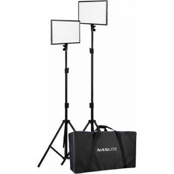 Nanlite LUMIPAD 25 2KIT bi-color LED-paneelkit met statieven en tas
