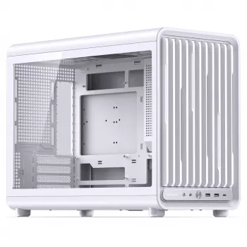 Jonsbo D33 STD wit mini tower pc-behuizing, gehard glas, mATX/Mini-ITX, USB-C