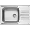 DEANTE ZEX 311B 1-baks RVS spoelbak met afdruiprek, RVS, omkeerbaar, 780x435 mm
