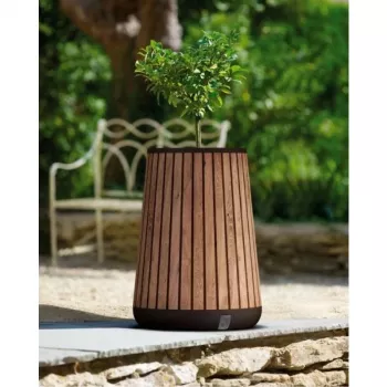 KETER bloempot Deco Conic plantenbak hoog Venetiaans bruin