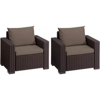 KETER tuinstoelen 2 stuks California bruin