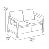 KETER tuinbank tweezits Corfu Love Seat bruin