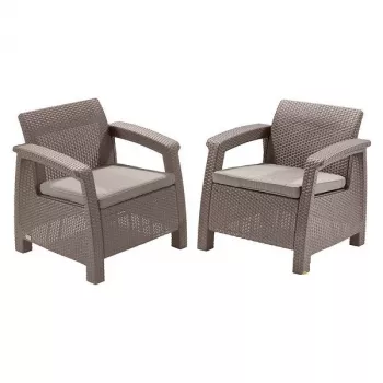 KETER tuinstoelen Corfu Duo set beige