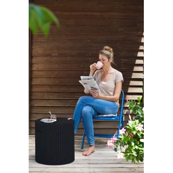 KETER tuintafel/opbergbox Cool Stool bruin