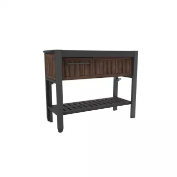 KETER Extendable Party Station walnootkleurige partytenttafel