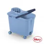 MERY emmer 14L met steekwielen blauw