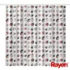 RAYEN Douchegordijn 180x200cm wit/geribbeld, PEVA