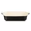 Le Creuset Rechthoekige Heritage aardewerk ovenschaal 32x24cm / 4L zwart