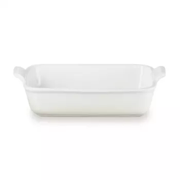 Le Creuset Rechthoekige Heritage aardewerk ovenschaal 26x19cm / 2,4L wit