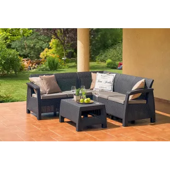KETER tuinmeubelset Corfu Relax set bruin