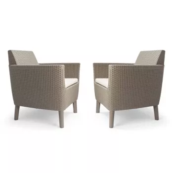KETER tuinstoelen 2 stuks Salemo Duo beige