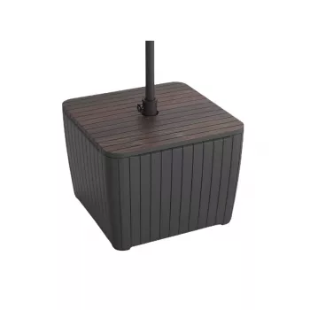 KETER Luzon parasol bijzettafel walnoot/grijs 29214820939