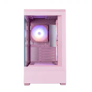 Zalman P30 V2, mATX mini tower pc-behuizing, 3 x 120mm ARGB-ventilatoren, roze