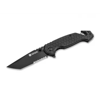 Dönges Basic Tactical vouwmes 01DG003 zwart roestvrij staal Drop Point Combination Edge