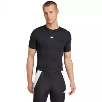 Heren adidas Techfit korte mouw T-shirt zwart JP4674 S