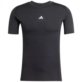 Heren adidas Techfit korte mouw T-shirt zwart JP4674 S