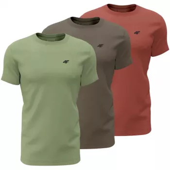 Heren T-shirt 4F M4480 groen, bruin, bordeaux 4FWSS26TTSHM4480 90S L