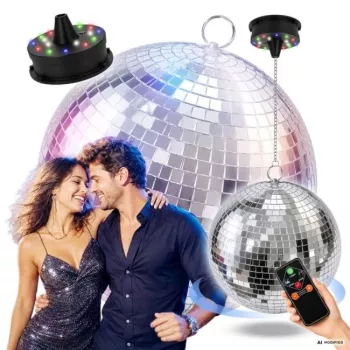 LIGHT4ME MBM 30 IR discobal gespiegeld zilver