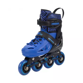 Meteor Loky Inline-Skates voor kinderen, Zwart-Blauw, Maat 30-33