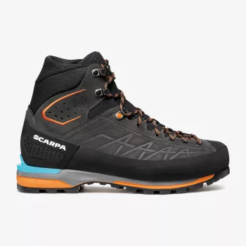 Scarpa Zodiac Tech GTX bergschoenen, GORE-TEX Performance Comfort, Perwanger-leer, Vibram-Mont-zool, antraciet/tonic orange, EU 44