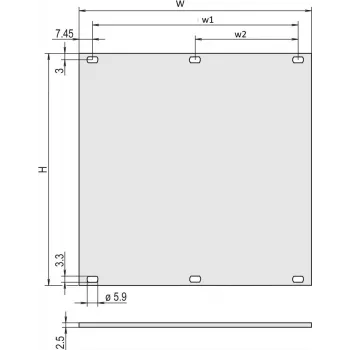 SCHROFF 4U 42HP aluminium frontplaat, geanodiseerd/gechromateerd, 19-inch rackmontage 30847463