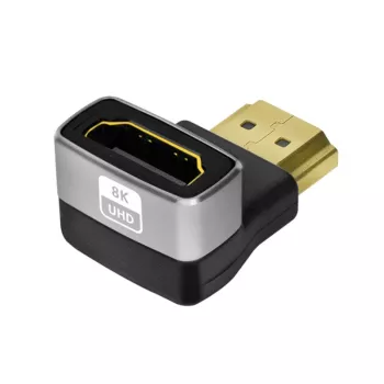 LogiLink AH0005A 8K HDMI-adapter 90° stekker naar bus 48 Gbps zwart
