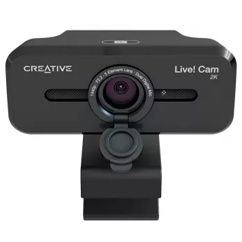 Creative Live! Cam Sync V3 2K QHD webcam met dubbele microfoons en privacysluiting, zwart